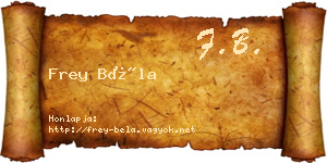 Frey Béla névjegykártya