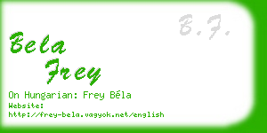 bela frey business card