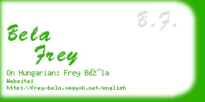 bela frey business card